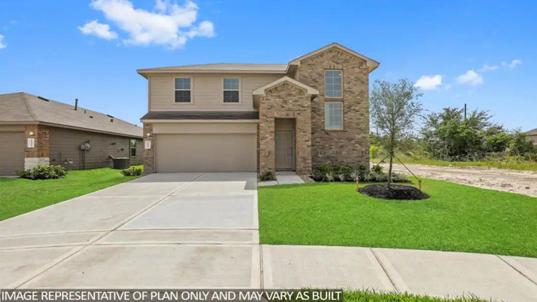 Representative exterior photo of a completed home built from the Kendall by D.R. Horton in Madeley Creek Preserve, Conroe, TX (Image 17). Representative exterior photo of a completed home built from the Kendall by D.R. Horton in Madeley Creek Preserve, Conroe, TX (Image 17).