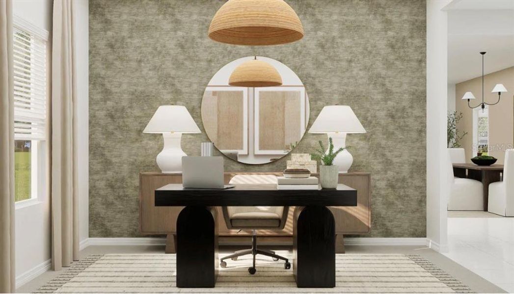 Furnished interior view inside a new home in Island Lakes at Coco Bay, Englewood (Image 9).