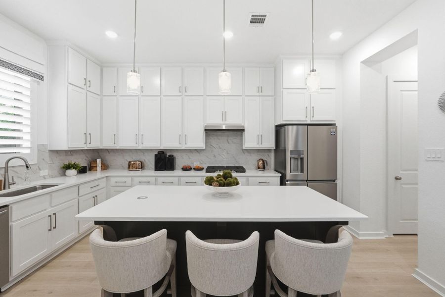 Furnished interior view inside a new home in Bridgeland Central, Cypress (Image 31).