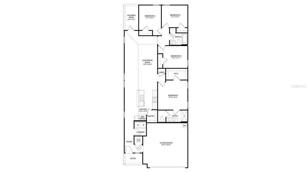 2D floor plan layout of this home in , Bunnell, FL (Image 4).
