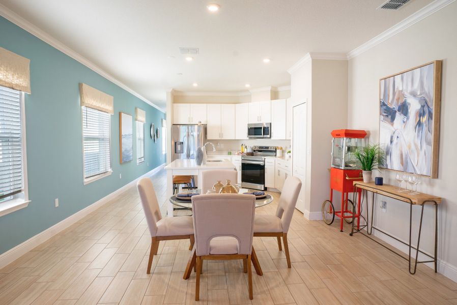 Furnished interior view inside a new home in Hammock Reserve, Haines City (Image 10).