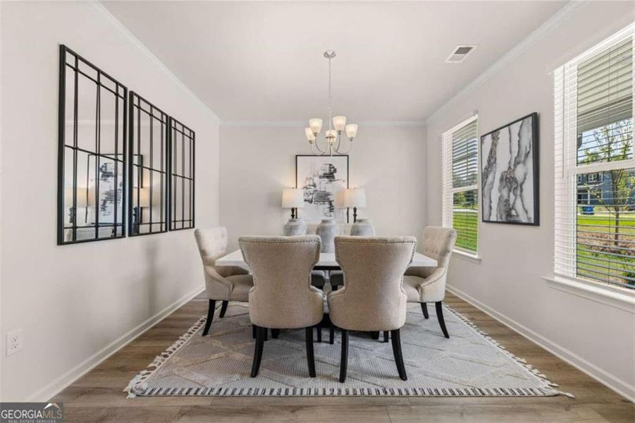 Furnished interior view inside a new home in Whisper Creek, Atlanta (Image 4).