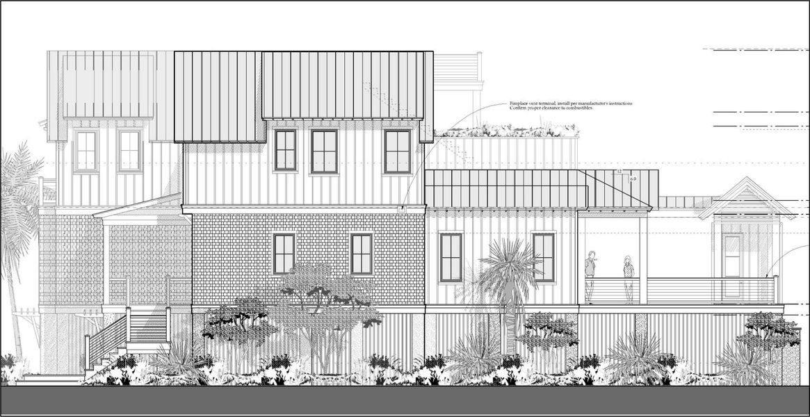 Exterior rendering of this home design in , Sullivan's Island, SC (Image 3). Exterior rendering of this home design in , Sullivan's Island, SC (Image 3).