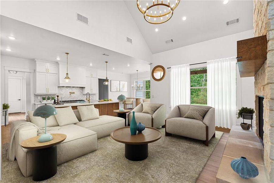 Furnished interior view inside a new home in , Ellijay (Image 10). Furnished interior view inside a new home in , Ellijay (Image 10).