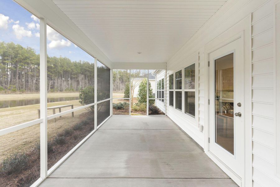 Exterior details and patio area of a home in Horizons at Summers Corner | 55+, Summerville (Image 2).