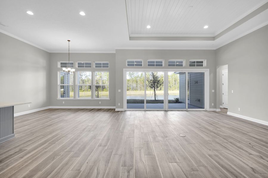 Representative unfurnished interior of a home built from the Riverdale by Riverside Homes in Hidden Creek at SilverLeaf, St. Augustine (Image 22). Representative unfurnished interior of a home built from the Riverdale by Riverside Homes in Hidden Creek at SilverLeaf, St. Augustine (Image 22).