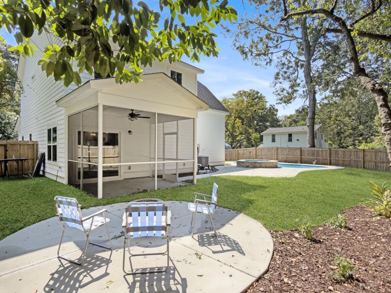 Exterior details and patio area of a home in , James Island (Image 27).