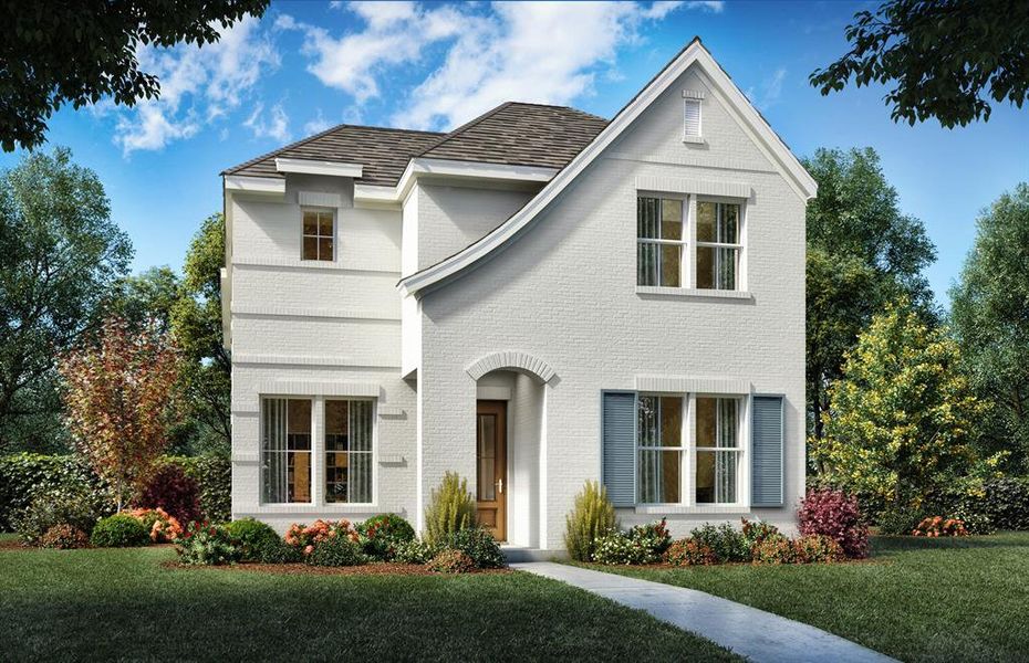 View of front facade with a front lawn and brick siding View of front facade with a front lawn and brick siding