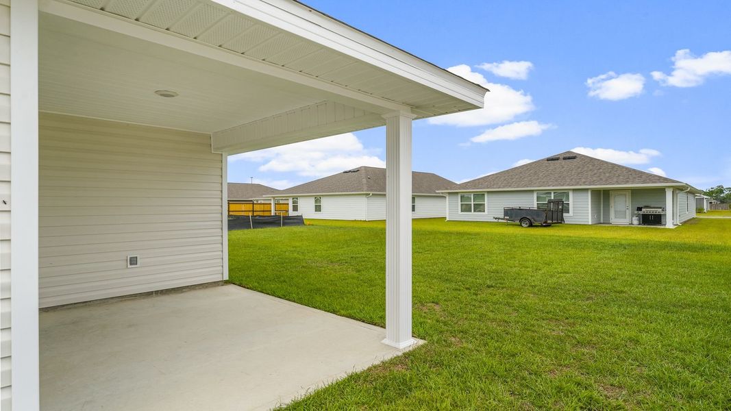 Representative exterior details of a home built from the The Cali by D.R. Horton in Park Place, Panama City (Image 20). Representative exterior details of a home built from the The Cali by D.R. Horton in Park Place, Panama City (Image 20).