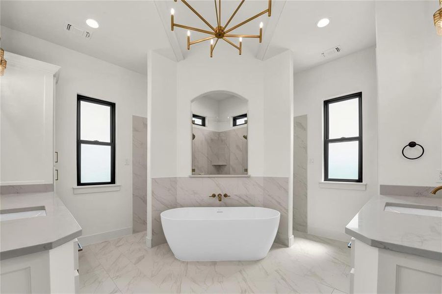 Furnished interior view inside a new home in , Aledo (Image 11).