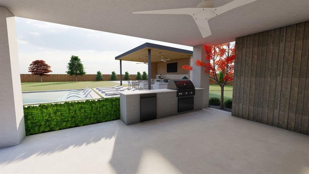 Exterior details and patio area of a home in , Frisco (Image 31).