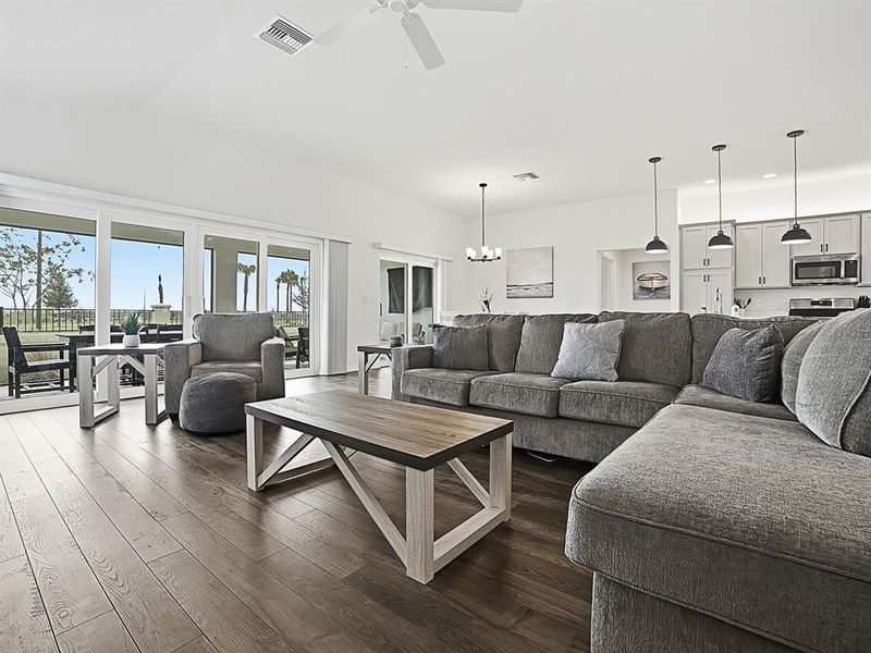 Furnished interior view inside a new home in , The Villages (Image 8). Furnished interior view inside a new home in , The Villages (Image 8).