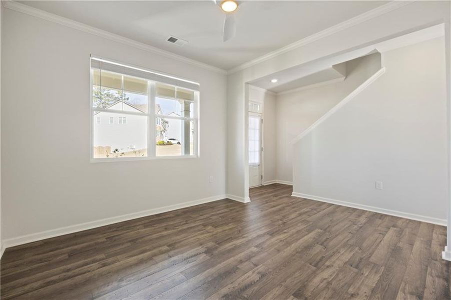 Spacious, unfurnished interior of a new home in , Braselton (Image 24). Spacious, unfurnished interior of a new home in , Braselton (Image 24).