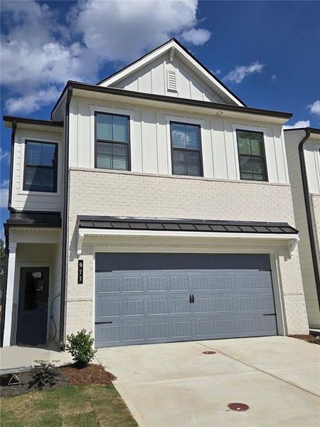 Front exterior of a new home in , Lawrenceville, GA, highlighting curb appeal (Image 25).
