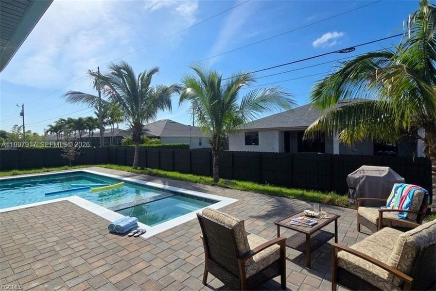Exterior details and patio area of a home in , Cape Coral (Image 4). Exterior details and patio area of a home in , Cape Coral (Image 4).