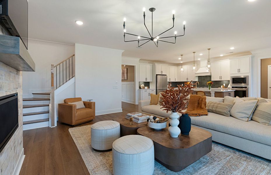 Valleybrook Gathering Room in new home floor plan at Devonshire in Mt. Juliet