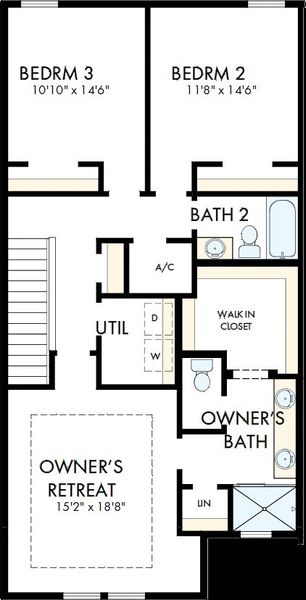 2D floor plan layout of this home in Westerly Park at Wildlight - Courtyard Collection, Yulee, FL (Image 3). 2D floor plan layout of this home in Westerly Park at Wildlight - Courtyard Collection, Yulee, FL (Image 3).