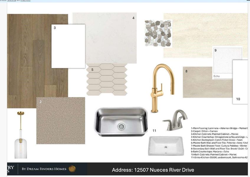 Sample of building materials used in homes in Bridgeland, Cypress (Image 3). Sample of building materials used in homes in Bridgeland, Cypress (Image 3).
