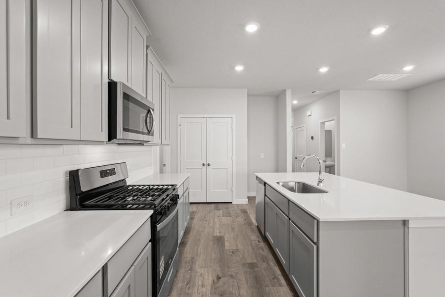 Furnished interior view inside a new home in Lakes at Black Oak, Magnolia (Image 6). Furnished interior view inside a new home in Lakes at Black Oak, Magnolia (Image 6).