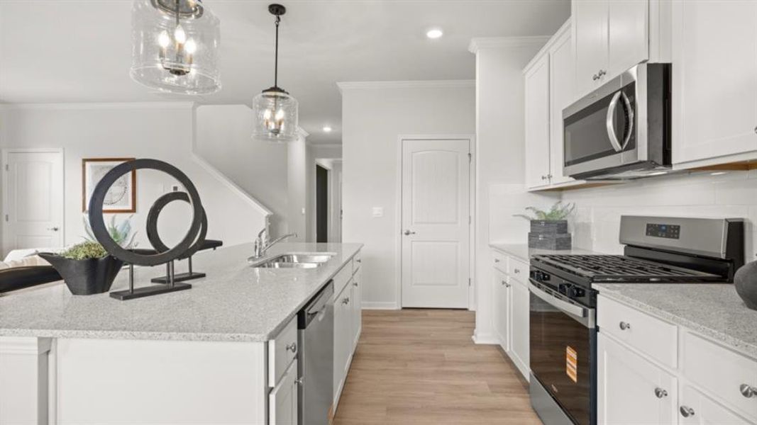 Furnished interior view inside a new home in Fairway 17 at Mirror Lake, Villa Rica (Image 24).