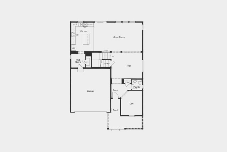2D floor plan layout for the Plan 2651 by KB Home in Bennett Crossing Reserve, Bennett, CO (Image 7).