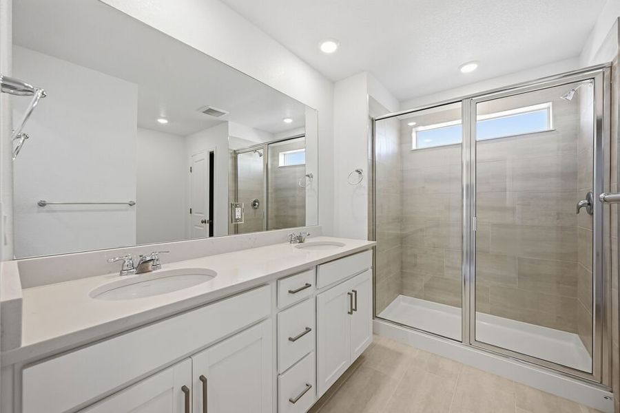 Furnished interior view inside a new home in Trailstone Town Collection, Arvada (Image 11).