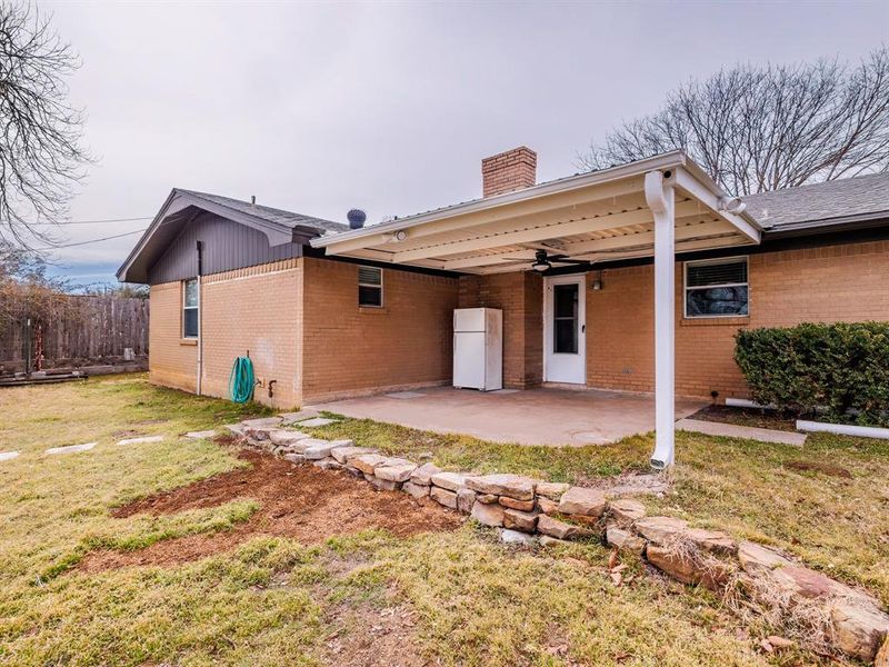 Exterior details and patio area of a home in , Brownwood (Image 17). Exterior details and patio area of a home in , Brownwood (Image 17).