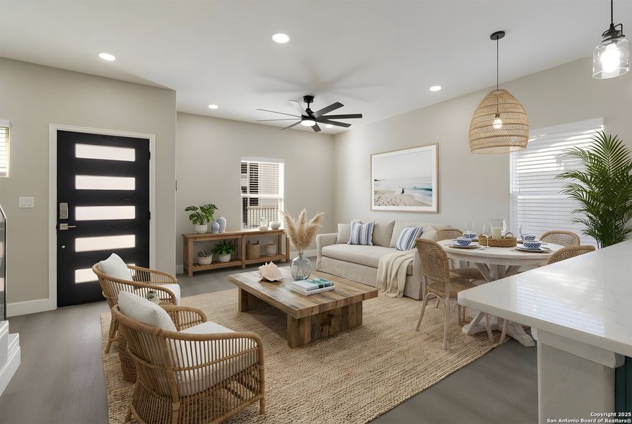 Furnished interior view inside a new home in , San Antonio (Image 9). Furnished interior view inside a new home in , San Antonio (Image 9).