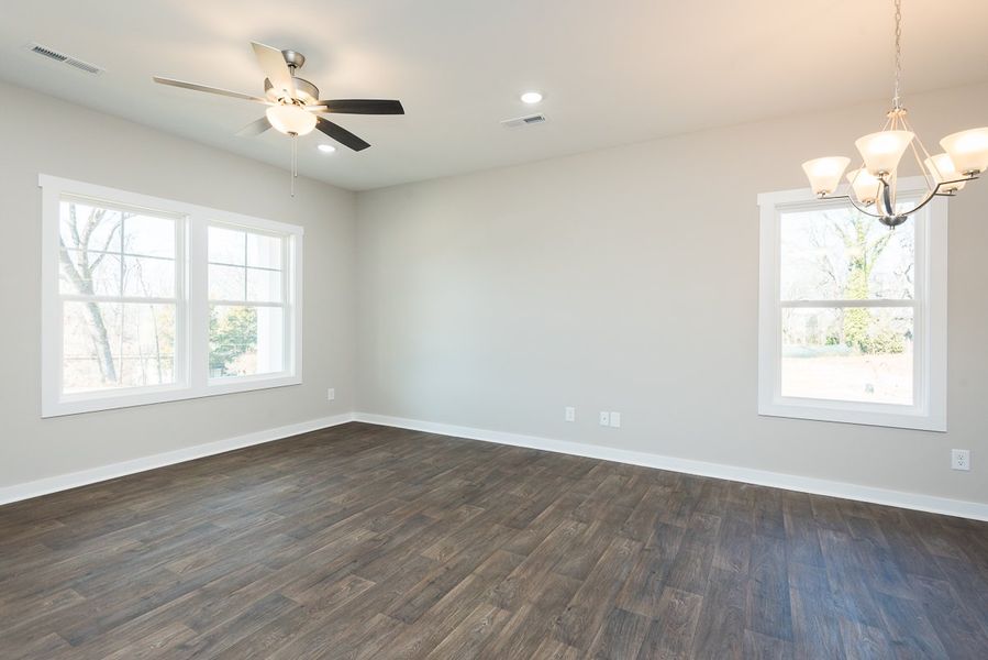Representative unfurnished interior of a home built from the TH 1425 END by Foundation Home Builders LLC in Stokesburg Road Townhomes, Walnut Cove (Image 13).