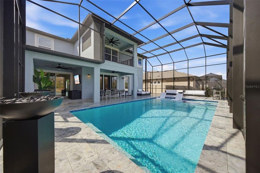 Exterior details and patio area of a home in Whispering Oaks Preserve, Wesley Chapel (Image 4). Exterior details and patio area of a home in Whispering Oaks Preserve, Wesley Chapel (Image 4).