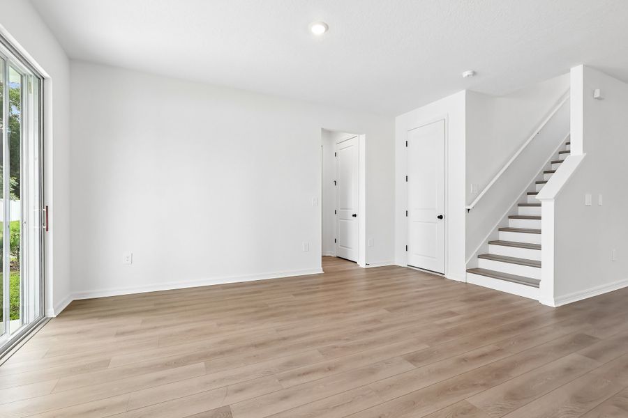 Representative unfurnished interior of a home built from the Florence by Hartizen Homes in Estes Reserve, Eustis (Image 88). Representative unfurnished interior of a home built from the Florence by Hartizen Homes in Estes Reserve, Eustis (Image 88).