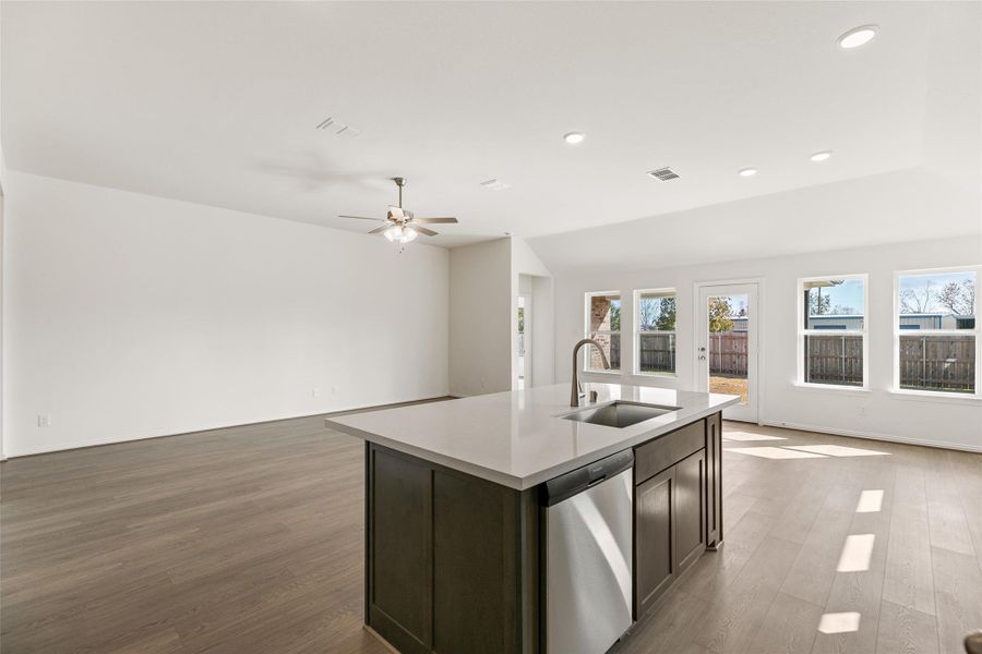 Furnished interior view inside a new home in Coastal Point, League City (Image 5).