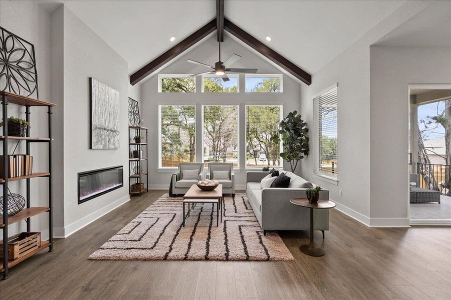 Furnished interior view inside a new home in 6 Creeks, Kyle (Image 24). Furnished interior view inside a new home in 6 Creeks, Kyle (Image 24).