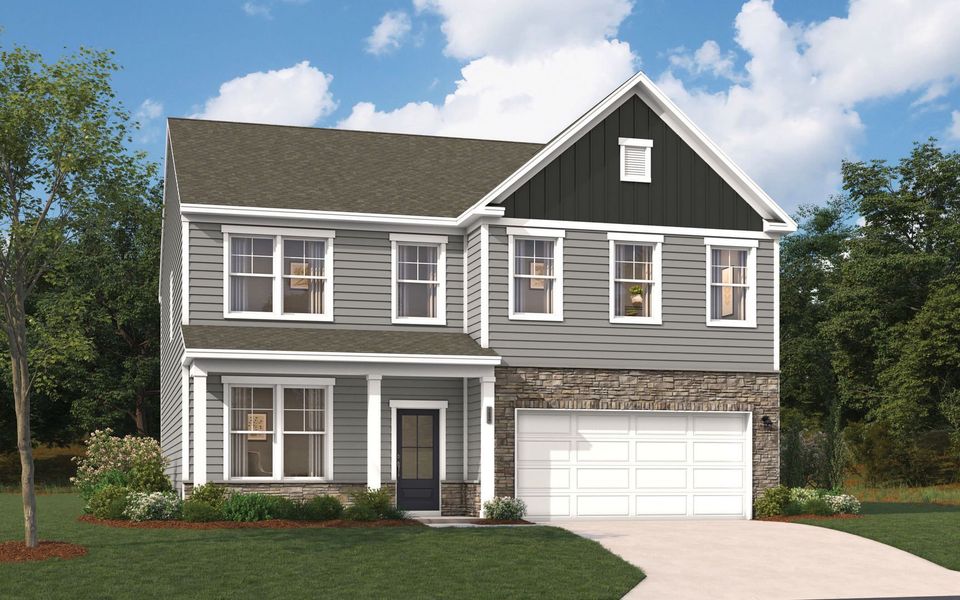 Representative exterior photo of a completed home built from the The Kershaw by Stanley Martin Homes in Riverside Ridge, Lawrenceville, GA (Image 96).