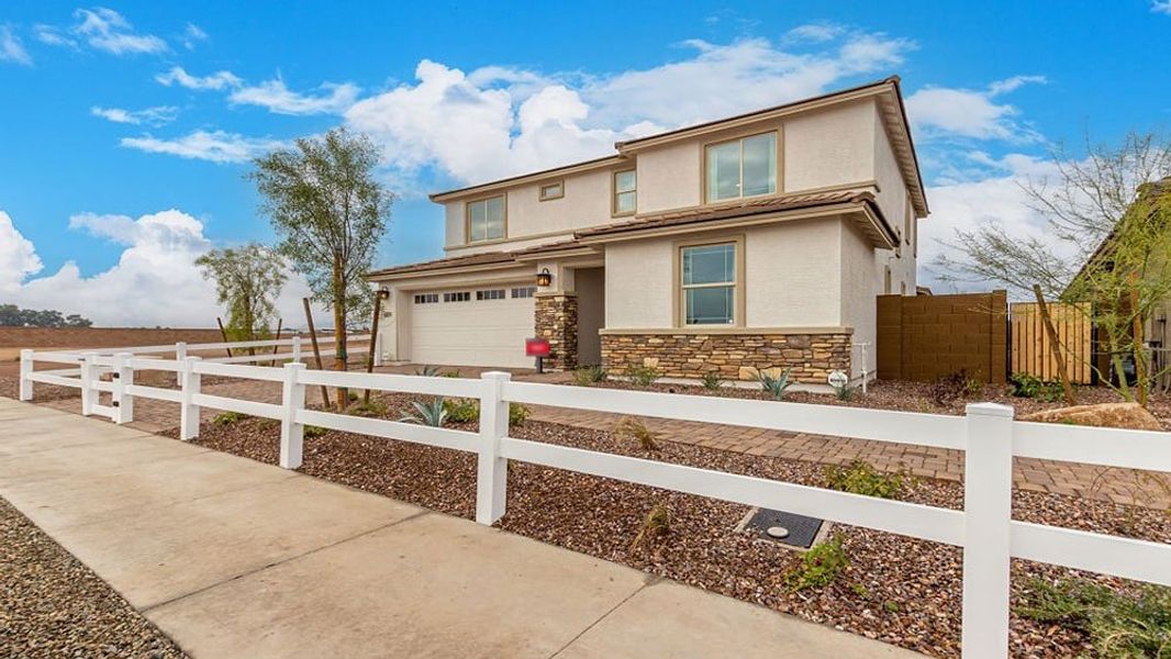 Representative exterior photo of a completed home built from the Redwood by Taylor Morrison in Paradisi Encore Collection, Surprise, AZ (Image 23).