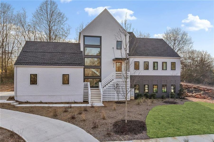 Front exterior of a new home in , Roswell, GA, highlighting curb appeal (Image 36).