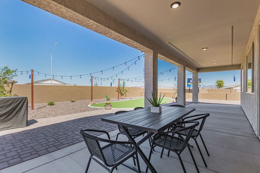 Representative exterior details of a home built from the 1603 by Elliott Homes in Acacia at Santana, Yuma (Image 4).