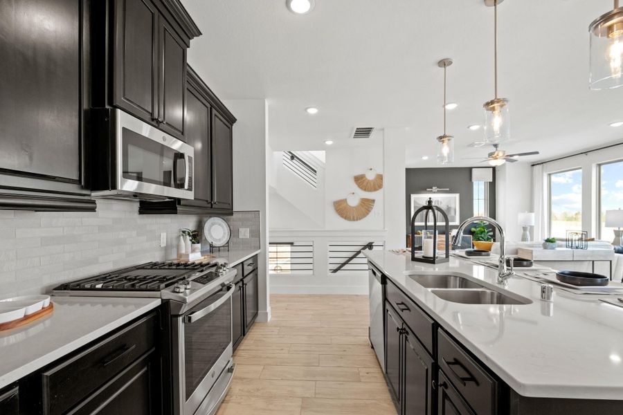 Furnished interior view inside a new home in Elyson, Katy (Image 19).