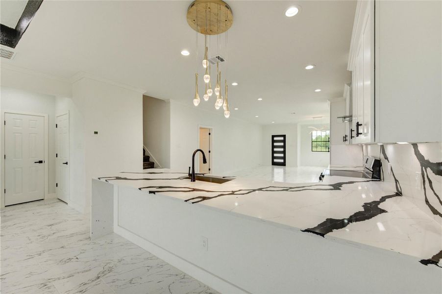 Furnished interior view inside a new home in , Cleveland (Image 7).