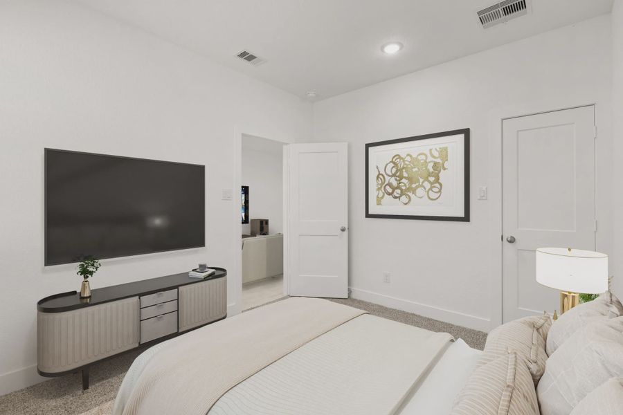 Representative furnished interior of a home built from the Margaux by Chesmar Homes in Meridiana Chateau, Manvel (Image 12).