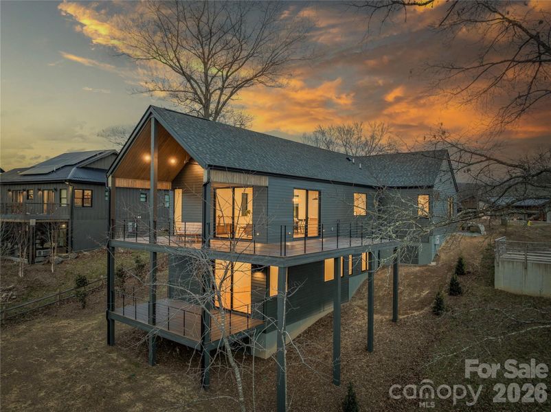 Exterior details and patio area of a home in , Asheville (Image 26).