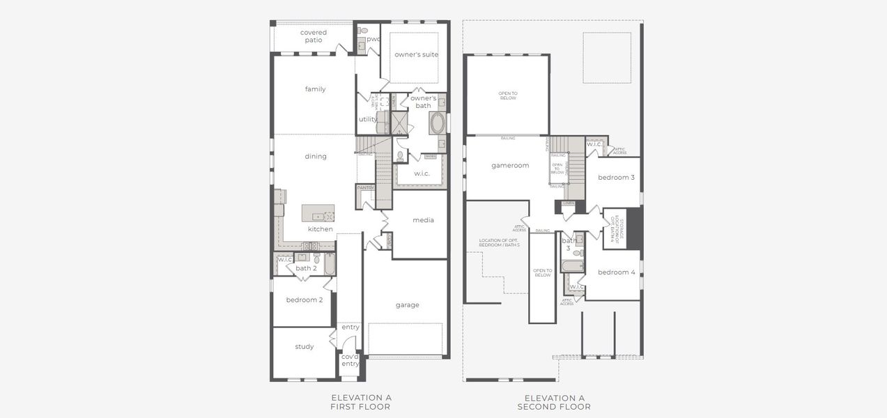 2D floor plan layout of this home in Painted Tree - South, McKinney, TX (Image 2). 2D floor plan layout of this home in Painted Tree - South, McKinney, TX (Image 2).