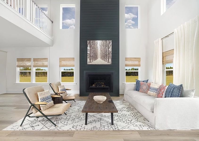 Representative furnished interior of a home built from the Harrison by Ashton Woods in Watson Hill, Summerville (Image 8).
