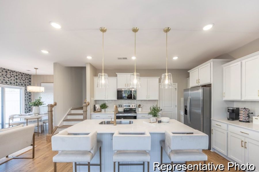 Furnished interior view inside a new home in Village Heights TH, Greensboro (Image 4).