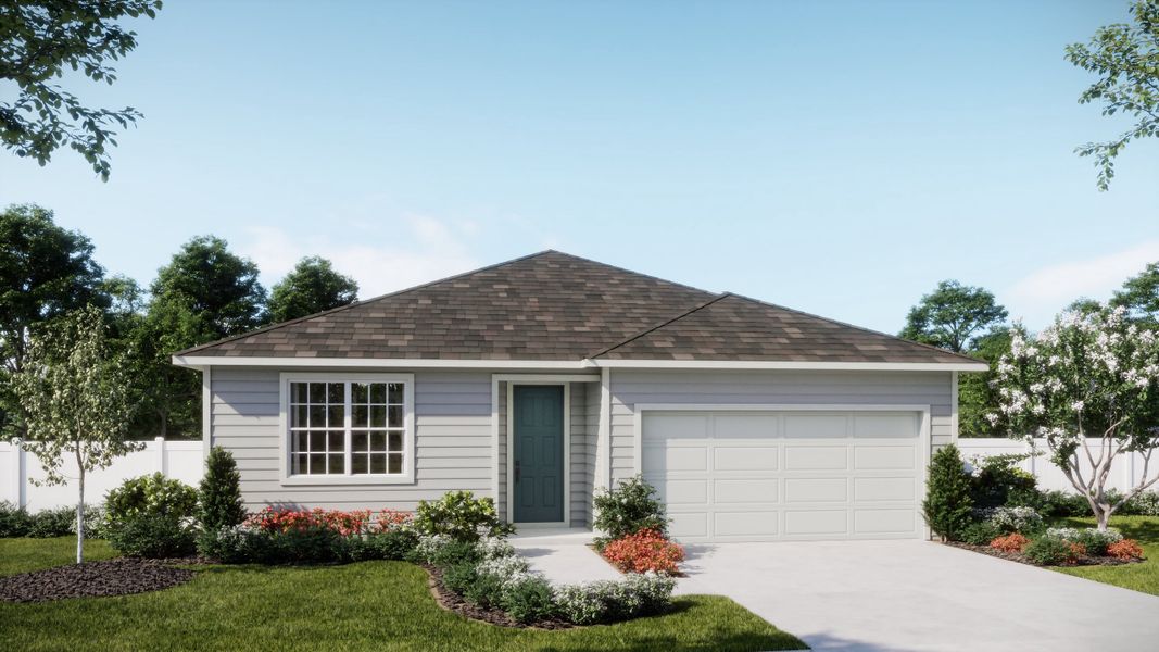 Representative exterior photo of a completed home built from the Haven by Risewell Homes in Marion Ridge, Haines City, FL (Image 2). Representative exterior photo of a completed home built from the Haven by Risewell Homes in Marion Ridge, Haines City, FL (Image 2).