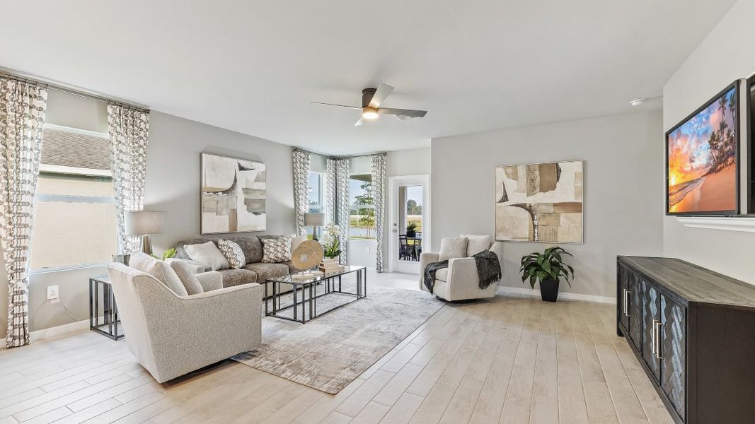 Representative furnished interior of a home built from the LAKESIDE by D.R. Horton in Coral Lakes - Tradition & Express, Punta Gorda (Image 6).