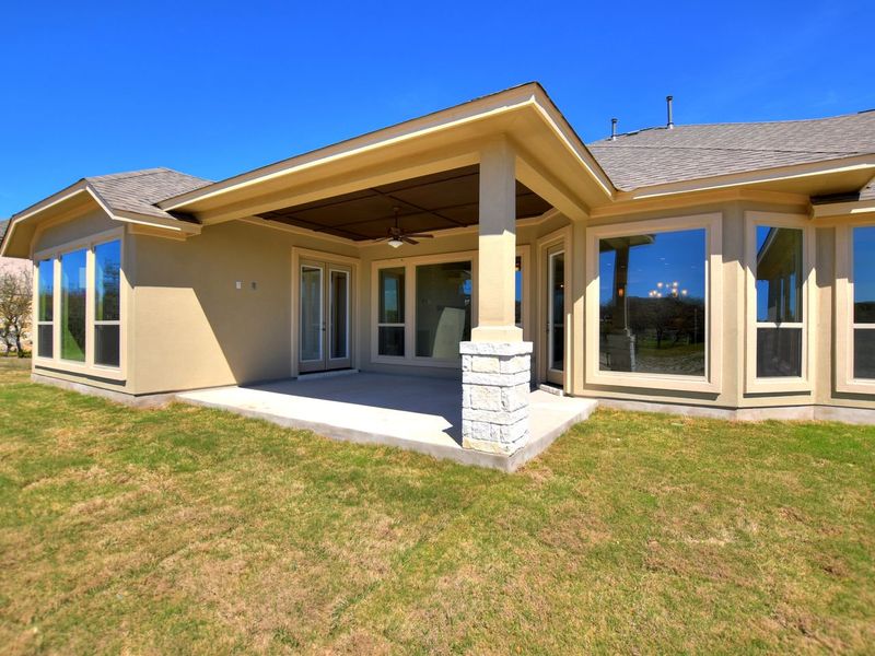 Representative exterior details of a home built from the San Simeon I by Giddens Homes in Clearwater Ranch, Liberty Hill (Image 117).