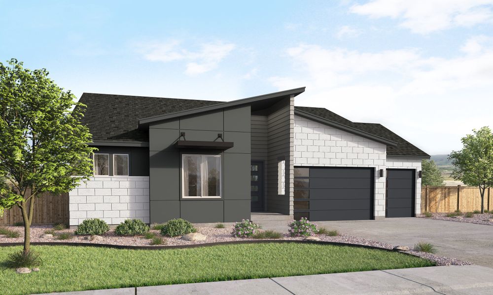 Representative exterior photo of a completed home built from the Tenley by Lokal Homes in Jackson Creek, Monument, CO (Image 1).