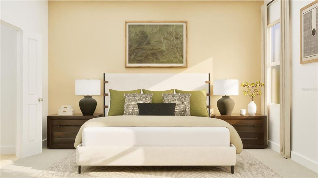 Furnished interior view inside a new home in Sanctuary at Wellness Ridge, Clermont (Image 14). Furnished interior view inside a new home in Sanctuary at Wellness Ridge, Clermont (Image 14).