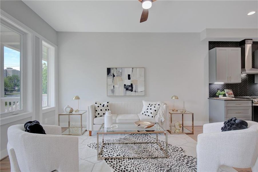 Furnished interior view inside a new home in , Atlanta (Image 3).